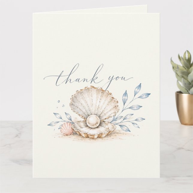 Love & The Beach Wedding Save the Date Card (Small Plant)