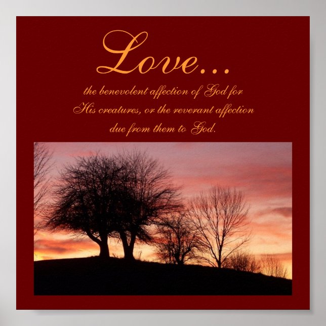 Love..., the benevolent affection...Religious Post Poster (Front)