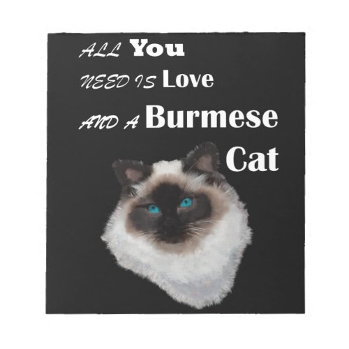 Love the burmese cat notepad