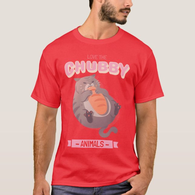 Love the Chubby Animals 15 friends T-Shirt (Front)