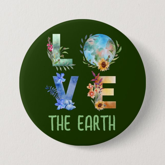 LOVE THE EARTH  BUTTON (Front)