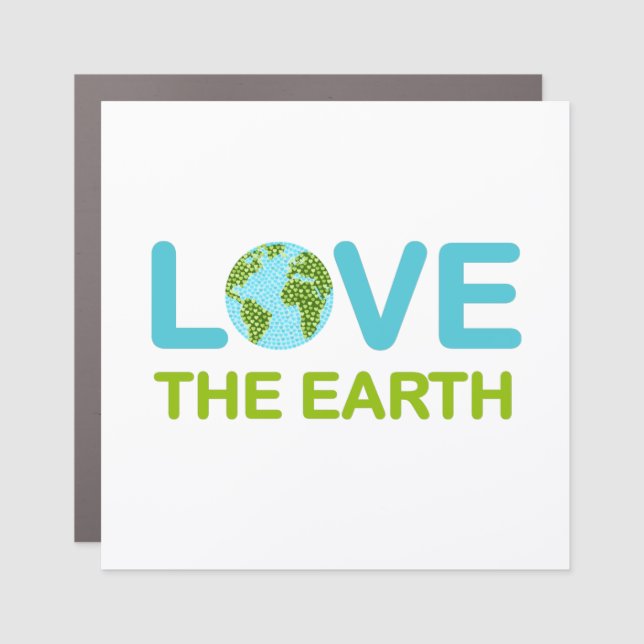 Love the Earth Earth Day Car Magnet (Front)