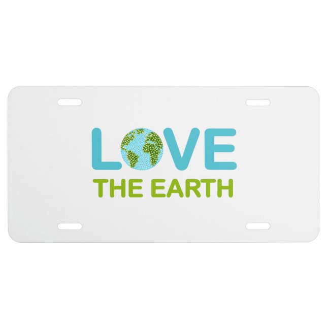 Love the Earth Earth Day License Plate (Front)