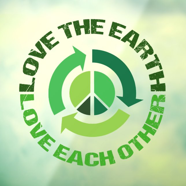 Love The Earth Environmental Activist Window Cling (Sheet 3)