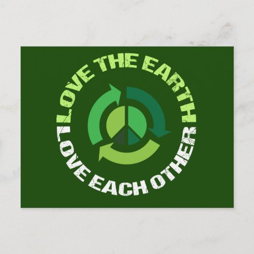 Love the Earth Environmental Awareness Postcard