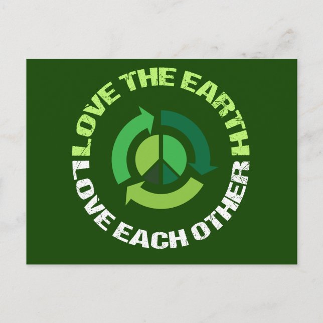 Love the Earth Environmental Awareness Postcard (Front)
