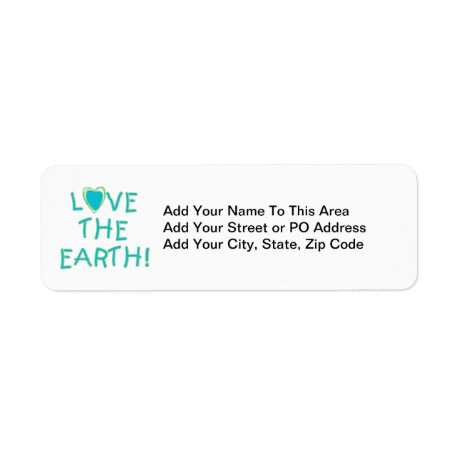 Love the Earth Environmental Label (Front)