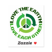 Love The Earth Green Environmental Activist Sticker