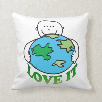 Love the Earth Throw Pillow