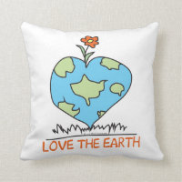 Love the Earth Throw Pillow