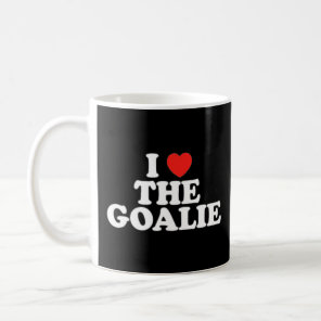 Love The Goalie Heart Soccer Hockey Sport Goalie   Coffee Mug