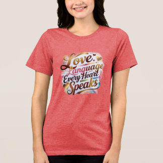 "Love: The Language Every Heart Speaks." Tri-Blend Shirt