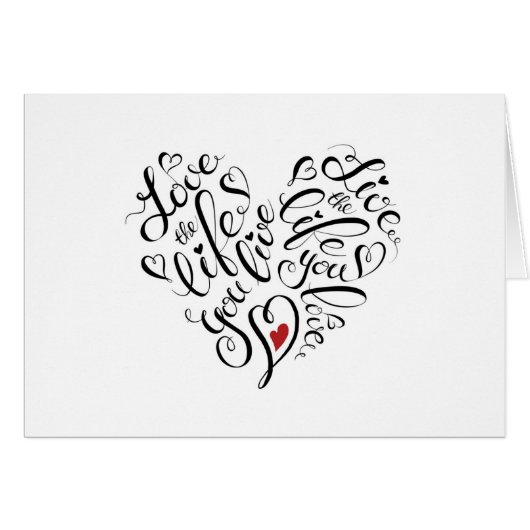 Love The Life You Live Cards (Front Horizontal)