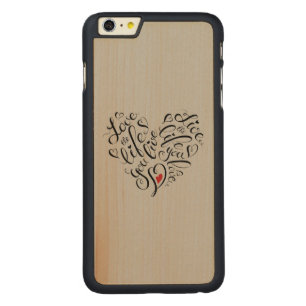 Love The Life You Live Carved Maple iPhone 6 Plus Slim Case