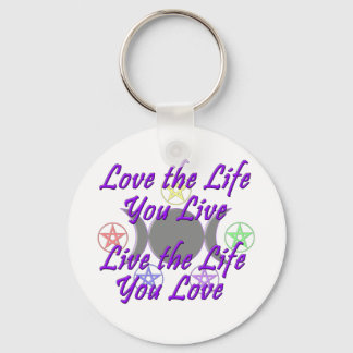 Love the Life You Live Keychain