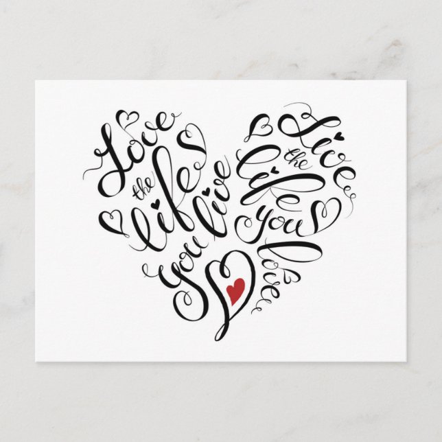 Love The Life You Live Postcard (Front)