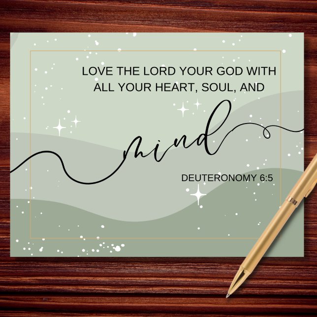 Love the Lord Deuteronomy 6 5 Christian Faith Postcard (Creator Uploaded)