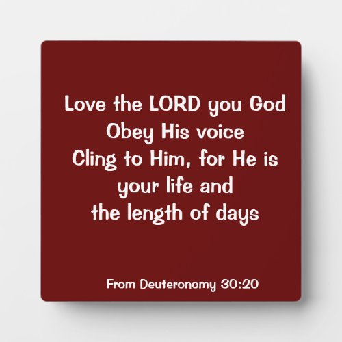 Love the LORD God Plaque