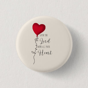 Love the Lord  & Heart Balloon Button