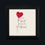 Love the Lord & Heart Balloon Gift Box<br><div class="desc">This charming Christian art piece featuring the uplifting message, "Love the Lord With All Your Heart." The design showcases a whimsical red heart-shaped balloon, symbolizing joy and love. With its simple yet impactful typography, this artwork emphasizes a heartfelt devotion, making it a perfect addition to your home or a thoughtful...</div>