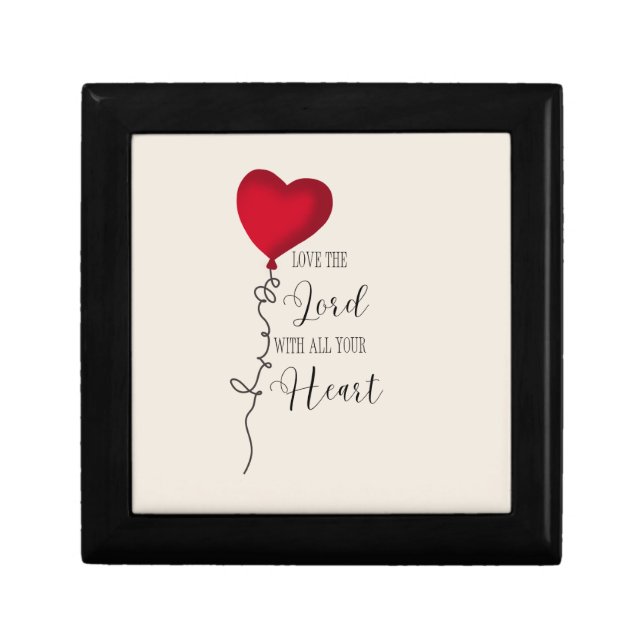 Love the Lord  & Heart Balloon Gift Box (Front)