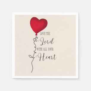 Love the Lord & Heart Balloon Napkins