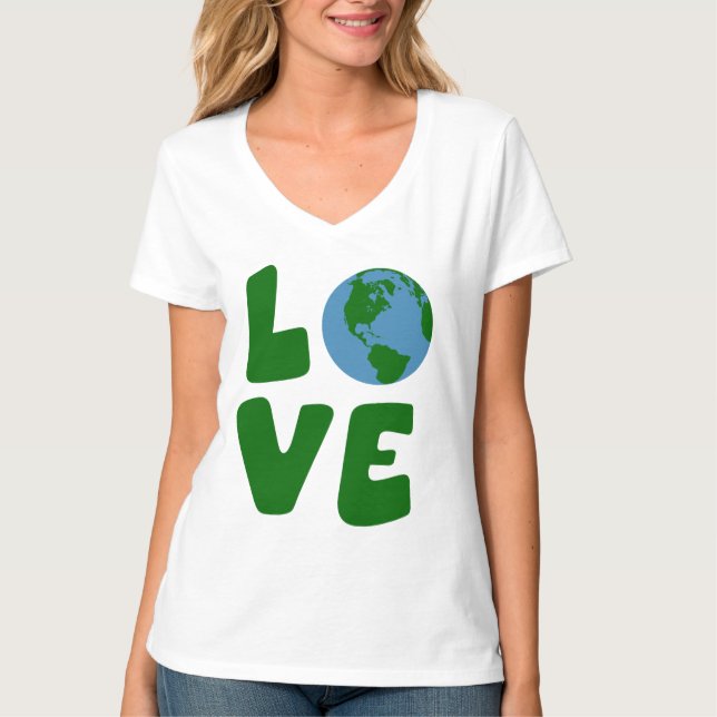Love the Mother Earth Planet T-Shirt (Front)