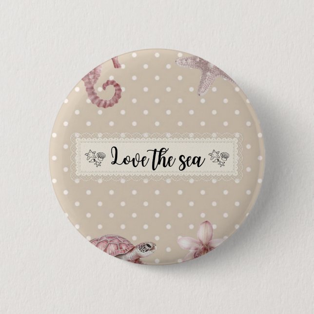 Love the Ocean Button (Front)
