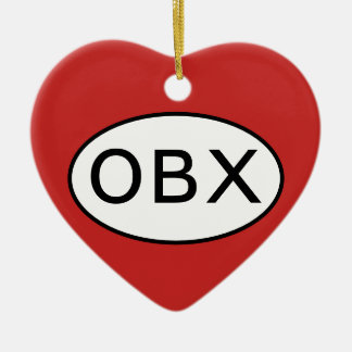 Love The Outer Banks Ceramic Ornament