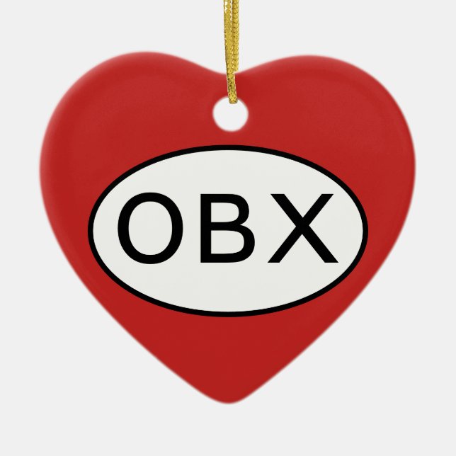 Love The Outer Banks Ceramic Ornament (Front)