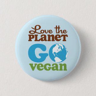 Love the Planet Go Vegan Button
