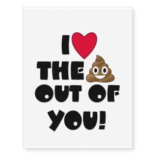 Love The Poo Emoji Tattoos