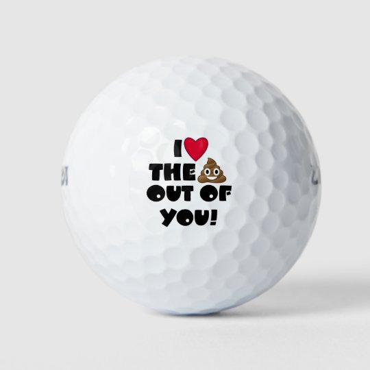 Love The Poop Emoji Golf Balls