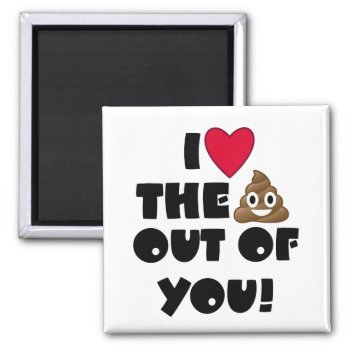 Love The Poop Emoji Magnet by MishMoshEmoji at Zazzle