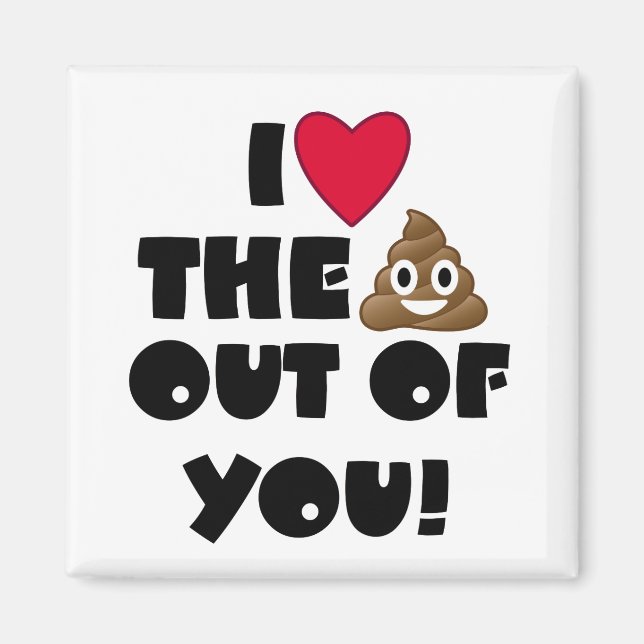 Love The Poop Emoji Magnet (Front)
