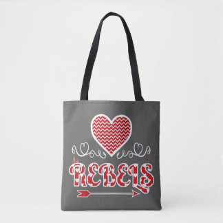 Love the Rebels Tote (Dark Gray) Bag