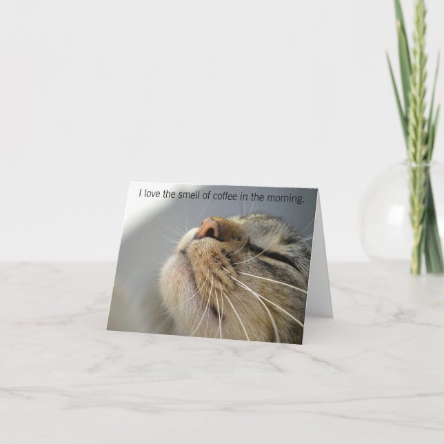 Love the Smell of Coffee in the Morning Note Cards (Front)