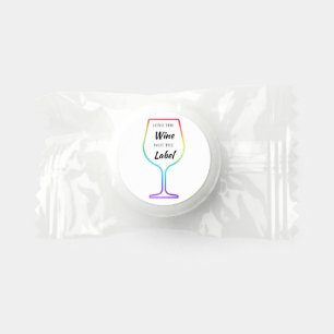 Love the Wine Not the Label Rainbow Wine Glass Life Saver® Mints