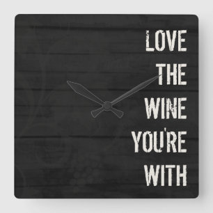 Love the Wine You're With Clock