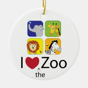 Love The Zoo Ceramic Ornament