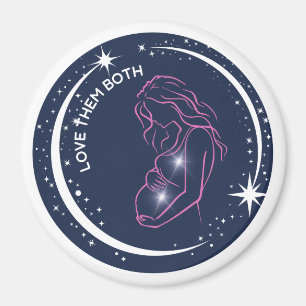 Love Them Both Pro-Life Inspirational Mother Baby Magnet