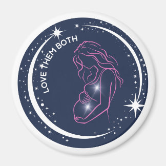 Love Them Both Pro-Life Inspirational Mother Baby Magnet