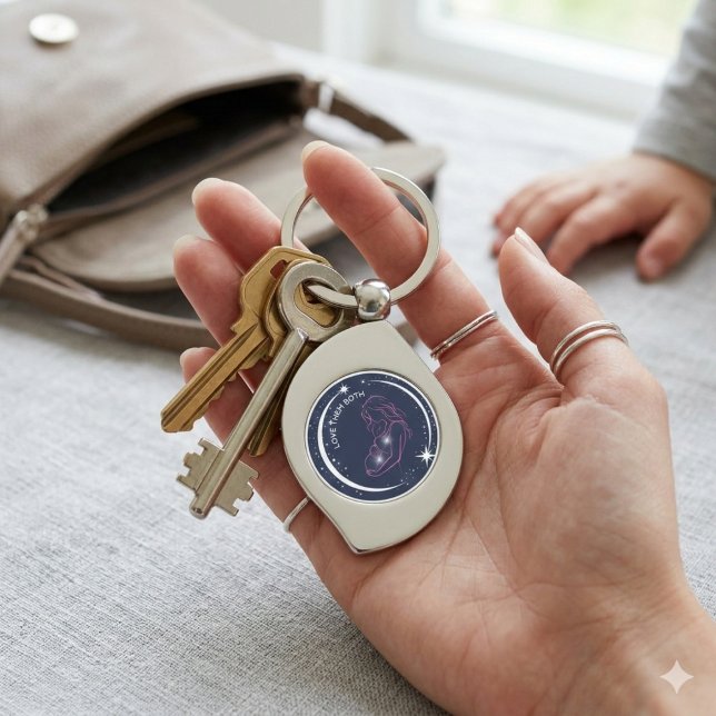 Love Them Both Pro-Life Mother and Baby Swirl  Keychain (Creator Uploaded)