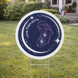 Love Them Both Pro-Life Outdoor Faith-Based  Sign