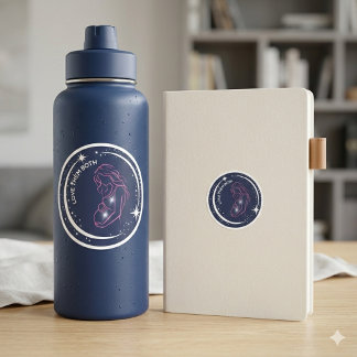 Love Them Both Pro-Life Pregnant Mother Celestial  Classic Round Sticker