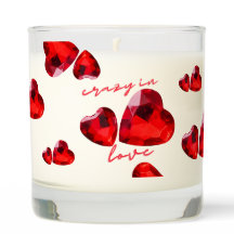 Love-Themed Candle with 3D Hearts