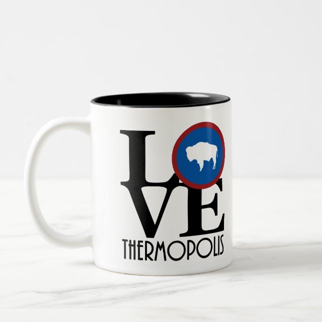 LOVE Thermapolis 11oz Two-Tone Coffee Mug (Left)
