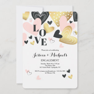 Love These Hearts Invitation