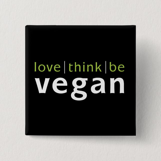 love think be pinback button (Front)