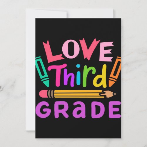 Love Third Grade  Cute Gift  For School